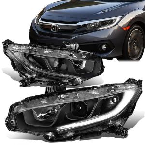 SK-Import Scheinwerfer LED Schwarzes Gehäuse Honda Civic