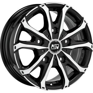 MSW MSW 48 Van Felgen 17 Zoll 7J ET68 5x118 Glanz Schwarz Machined