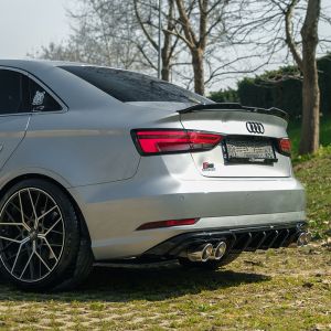 Oneway Hinten Stoßfänger Seitenteile Schwarz ABS Plastik Audi A3 Facelift