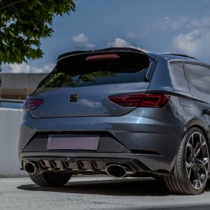 Oneway Hinten Diffusor Schwarz ABS Plastik Seat Leon Facelift