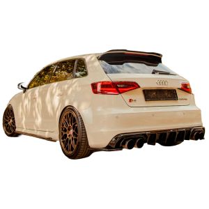 Oneway Hinten Diffusor Schwarz ABS Plastik Audi S3