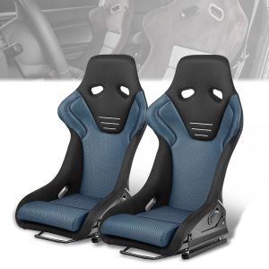 SK-Import Sitze Verstellbar Schwarz - Blau Stoff