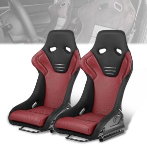 SK-Import Sitze Verstellbar Schwarz - Rot Stoff
