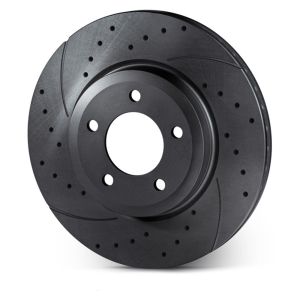 Rotinger Vorne Bremsscheiben Graphite Line T5 Sport gebohrt geschlitzt Schwarz 304.7mm Volvo S60, S80