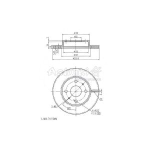 Ashuki Vorne Bremsscheiben ZWEITE CHANCE 234mm Daihatsu Cuore