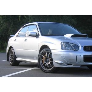 SK-Import Vorne und Hinten Side Window Visor Klemme JDM Style 4-Türer Getönt Plastik Subaru Impreza