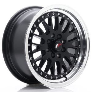 JR-Wheels JR10 Felgen 15 Zoll 7J ET30 4x100,4x108 Flat Black Machined Lip