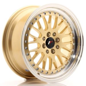 JR-Wheels JR10 Felgen 16 Zoll 7J ET30 4x100,4x108 Gold Machined Lip