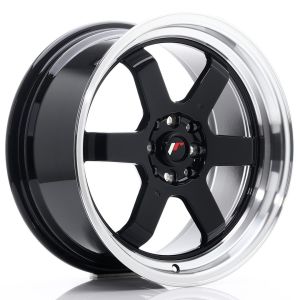 JR-Wheels JR12 Felgen 17 Zoll 8J ET35 5x112,5x120 Gloss Black Machined Lip