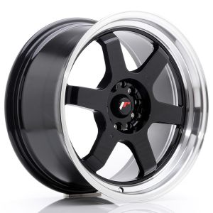 JR-Wheels JR12 Felgen 18 Zoll 9J ET25 5x114.3,5x120 Gloss Black Machined Lip