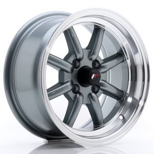 JR-Wheels JR19 Felgen 14 Zoll 7J ET0 4x100 Gun Metal Machined Lip