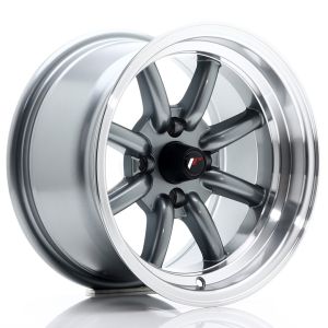 JR-Wheels JR19 Felgen 14 Zoll 8J ET-13 4x100 Gun Metal Machined Lip