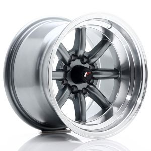 JR-Wheels JR19 Felgen 14 Zoll 9J ET-25 4x100,4x114.3 Gun Metal Machined Lip