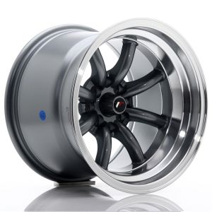 JR-Wheels JR19 Felgen 15 Zoll 10.5J ET-32 4x100,4x114.3 Gun Metal Machined Lip