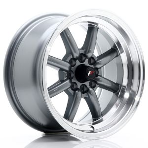 JR-Wheels JR19 Felgen 15 Zoll 8J ET0 4x100,4x114.3 Gun Metal Machined Lip