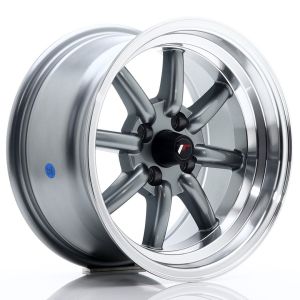 JR-Wheels JR19 Felgen 15 Zoll 8J ET0 4x100 Gun Metal Machined Lip