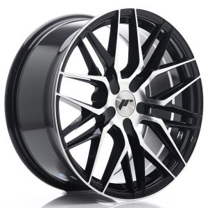 JR-Wheels JR28 Felgen 18 Zoll 8.5J ET20-40 Custom PCD Gloss Black Machined Face