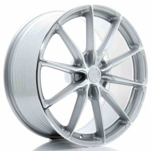 JR-Wheels JR37 Felgen 21 Zoll 9J ET10-52 Custom PCD Flow Form Silver Machined Face