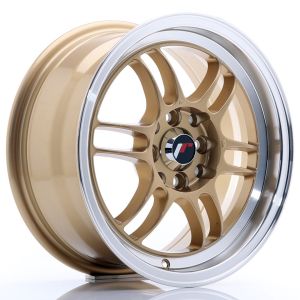 JR-Wheels JR7 Felgen 15 Zoll 7J ET38 4x100,4x114.3 Gold Machined Lip
