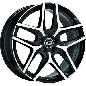 MSW MSW 40 Felgen 19 Zoll 9J ET48 5x120 Glanz Schwarz Machined