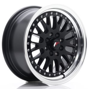 JR-Wheels JR10 ZWEITE CHANCE Felgen 15 Zoll 7J ET30 4x100,4x108 Flat Black Machined Lip