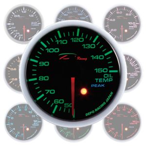 Depo Racing Anzeige SKPK-Serie Schwarz 52mm Öltemperatur
