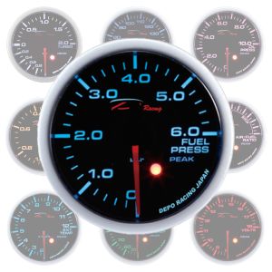 Depo Racing Anzeige SKPK-Serie Schwarz 52mm Kraftstoffdruck