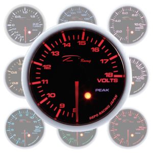 Depo Racing Anzeige SKPK-Serie Schwarz 52mm Spannung