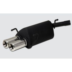 Ulter Sport Muffler Dual Tip Schwarz Stahl Opel Corsa