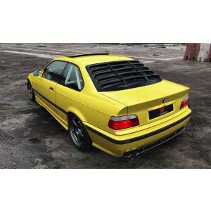 X-Form Hinten Window Louvers Schwarz Glänzend ABS Plastik BMW 3-serie