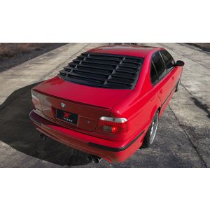 X-Form Hinten Window Louvers Schwarz Glänzend ABS Plastik BMW 5-serie
