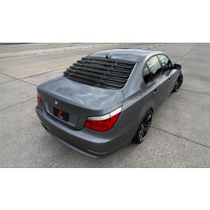 X-Form Hinten Window Louvers Schwarz Glänzend ABS Plastik BMW 5-serie