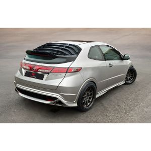 X-Form Hinten Window Louvers Schwarz Glänzend ABS Plastik Honda Civic