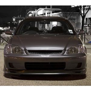 PU Design Vorne Spoilerlippe Mugen Style Schwarz Polyurethan Honda Civic Facelift 1999-2001