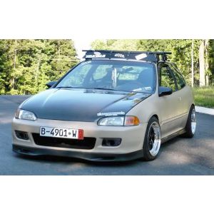 PU Design Vorne Spoilerlippe Spoon Style Schwarz Polyurethan Honda Civic