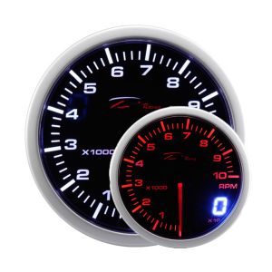 Depo Racing Anzeige Dual View Serie Schwarz 52mm Tachometer