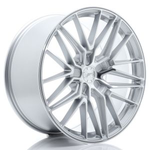 JR-Wheels JR38 Felgen 21 Zoll 9.5J ET0-35 Custom PCD Flow Form Silver Machined Face
