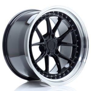 JR-Wheels JR39 Felgen 19 Zoll 11J ET0-25 Custom PCD Flow Form Gloss Black Machined Lip