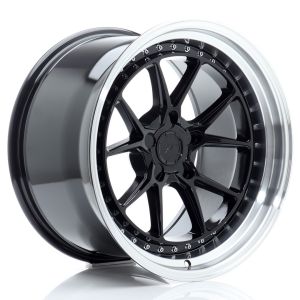 JR-Wheels JR39 Felgen 18 Zoll 10.5J ET15-22 Custom PCD Flow Form Gloss Black Machined Lip
