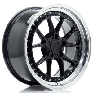 JR-Wheels JR39 Felgen 18 Zoll 8.5J ET15-35 Custom PCD Flow Form Gloss Black Machined Lip