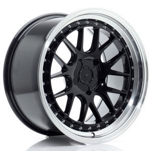 JR-Wheels JR40 Felgen 18 Zoll 9.5J ET15-35 Custom PCD Gloss Black Machined Lip