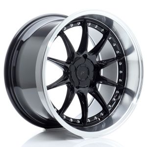 JR-Wheels JR41 Felgen 18 Zoll 10.5J ET15-25 Custom PCD Gloss Black Machined Lip