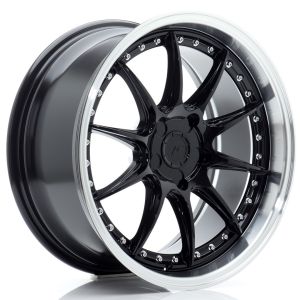 JR-Wheels JR41 Felgen 18 Zoll 8.5J ET15-35 Custom PCD Gloss Black Machined Lip