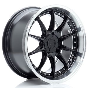JR-Wheels JR41 Felgen 18 Zoll 9.5J ET15-35 Custom PCD Gloss Black Machined Lip