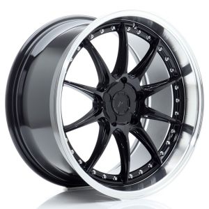 JR-Wheels JR41 Felgen 19 Zoll 9.5J ET12-22 Custom PCD Gloss Black Machined Lip