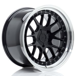 JR-Wheels JR40 Felgen 18 Zoll 10.5J ET15-22 Custom PCD Gloss Black Machined Lip