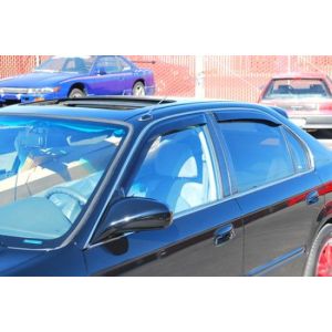 SK-Import Vorne und Hinten Side Window Visor Aufkleben JDM Style 4-Türer Getönt Plastik Honda Civic