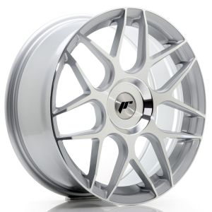 JR-Wheels JR18 Felgen 18 Zoll 7.5J ET20-40 Custom PCD Flow Form Silver Machined Face