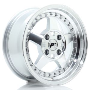 JR-Wheels JR6 ZWEITE CHANCE Felgen 15 Zoll 7J ET35 4x100 Silver Machined Face + APLUS A909 ALLSEASON 1955015