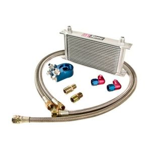 D1 Spec Ölkühler Kit Silber 19 Reihen Aluminium